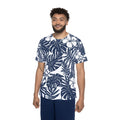 Tropical Hibiscus Athletic Jersey — Navy All-Over-Print